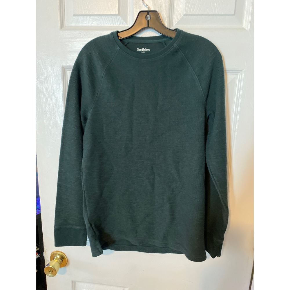 Goodfellow &‎ Co Mens Small Forest Green Raglan Long Sleeve Thermal Shirt